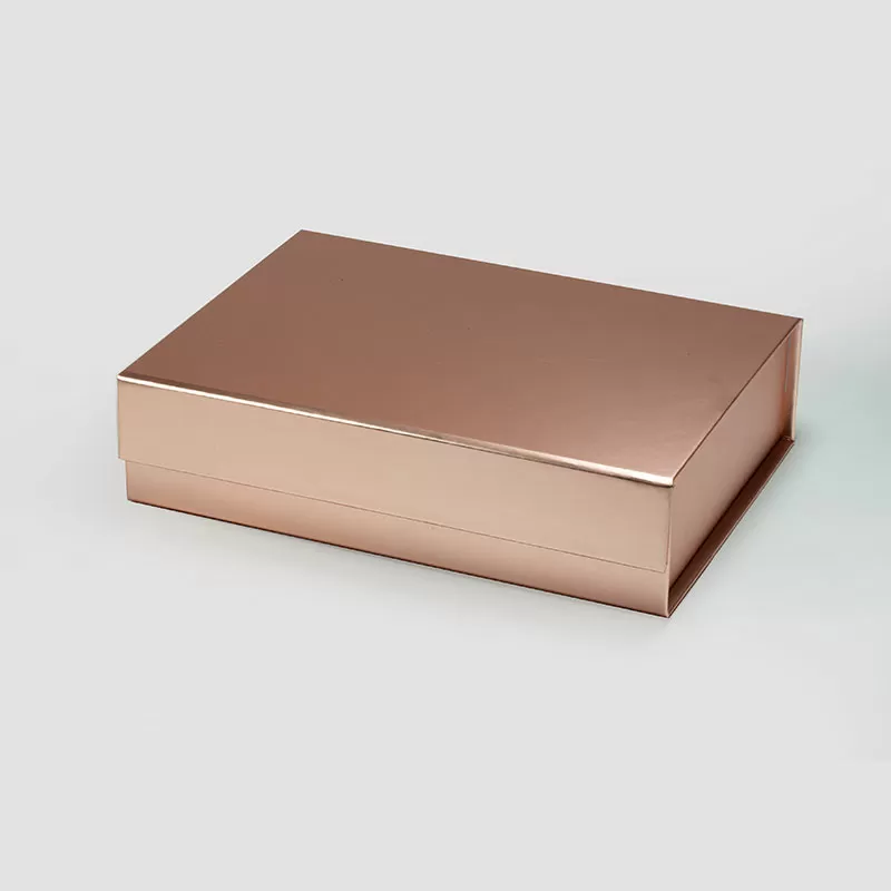A5 Flache magnetische Geschenkbox in Rose Gold – Geotobox