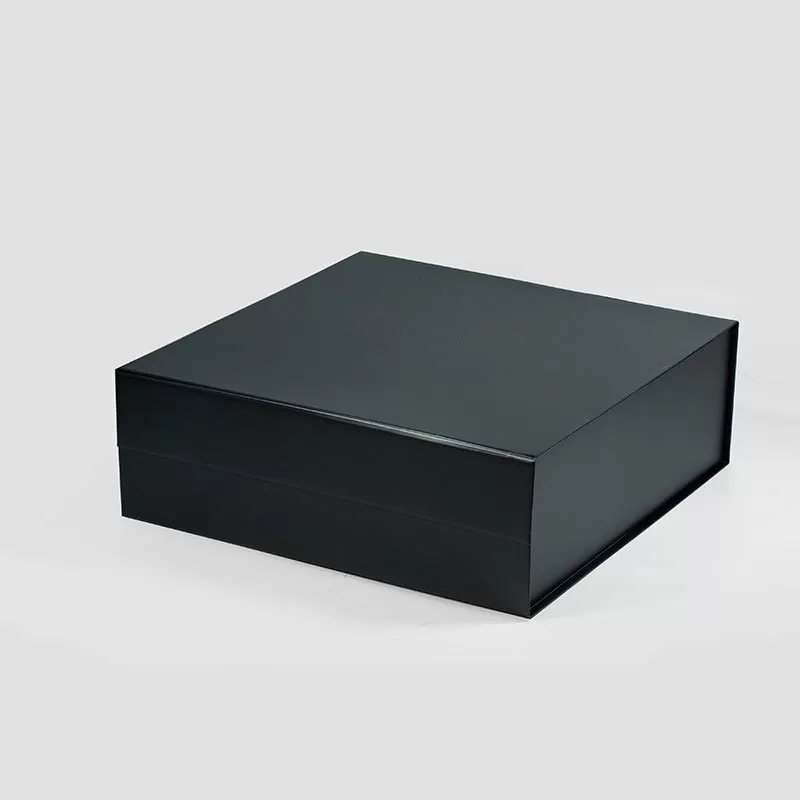 Cajas de cartón de regalo magnéticas negras con inserciones de