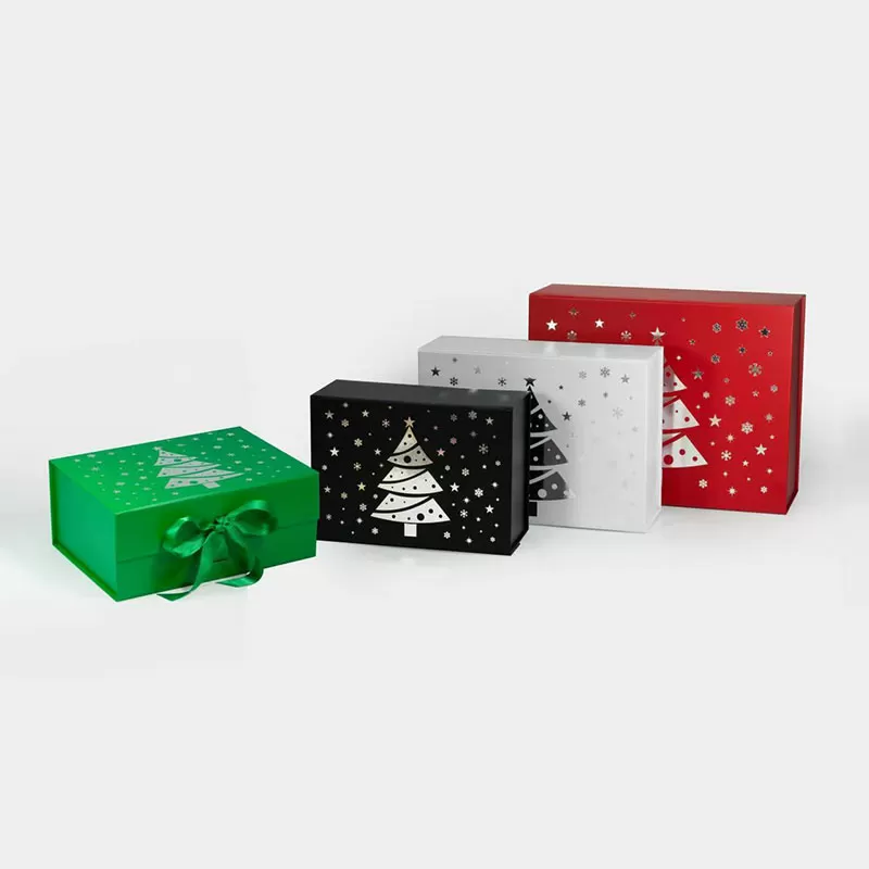 Boîte cadeau A4 vert foncé pour le réveillon de Noël – Geotobox