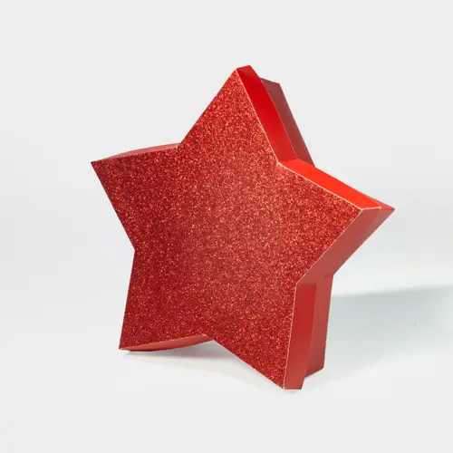 Boîte cadeau avec motif de Noël en rouge 220x150x75mm