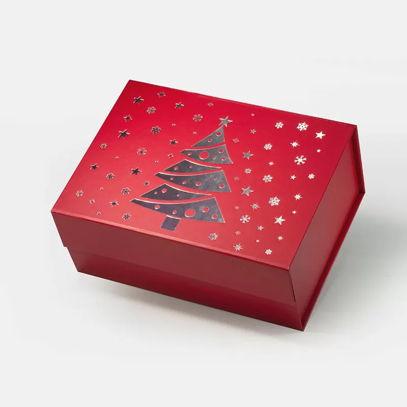 Boîte-cadeau rouge moyen de réveillon de Noël – Geotobox