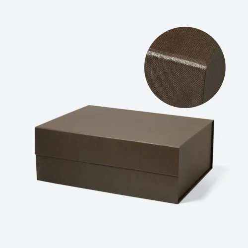 Coffret cadeau magnétique A4 marron foncé