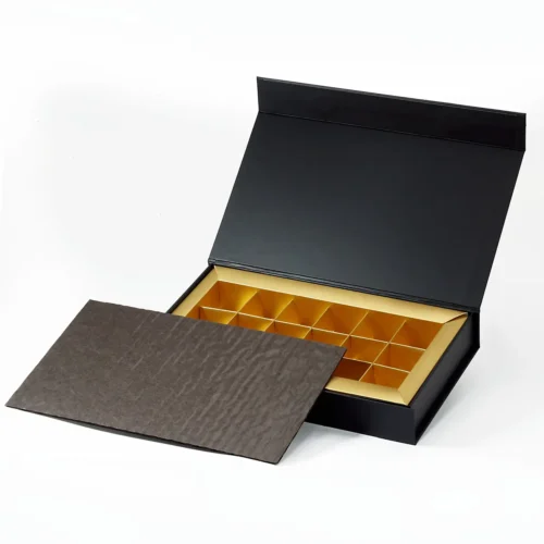 Boîte rigide pour bonbons au chocolat, 18 pièces/cavité, format C5