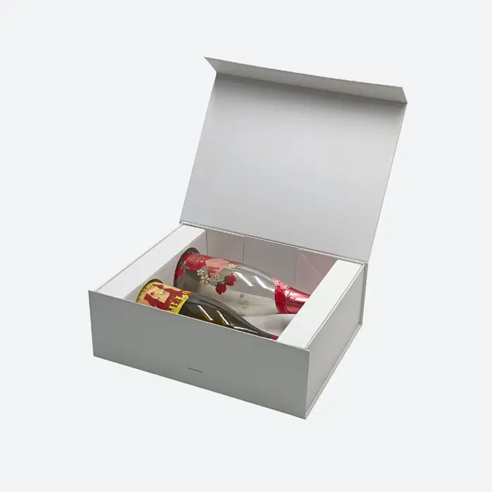 A4 Deep Sage Green Magnetic Gift Box with Ribbon - Geotobox