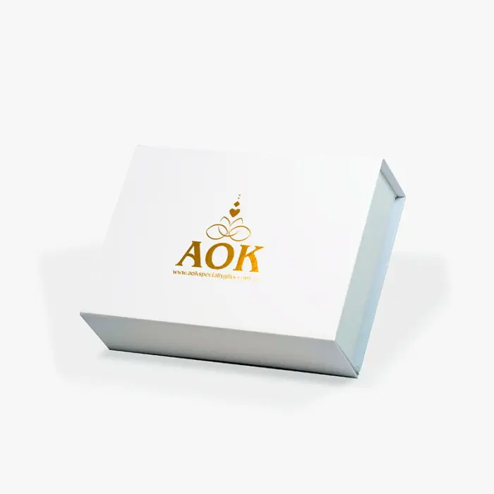 A6 Shallow White Magnetic Gift Box - Geotobox