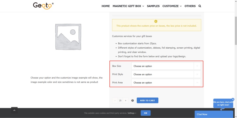 Three attributes for logo customization