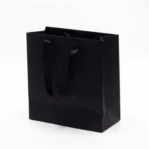 A4 White Paper Gift Bag with Black Border - Geotobox
