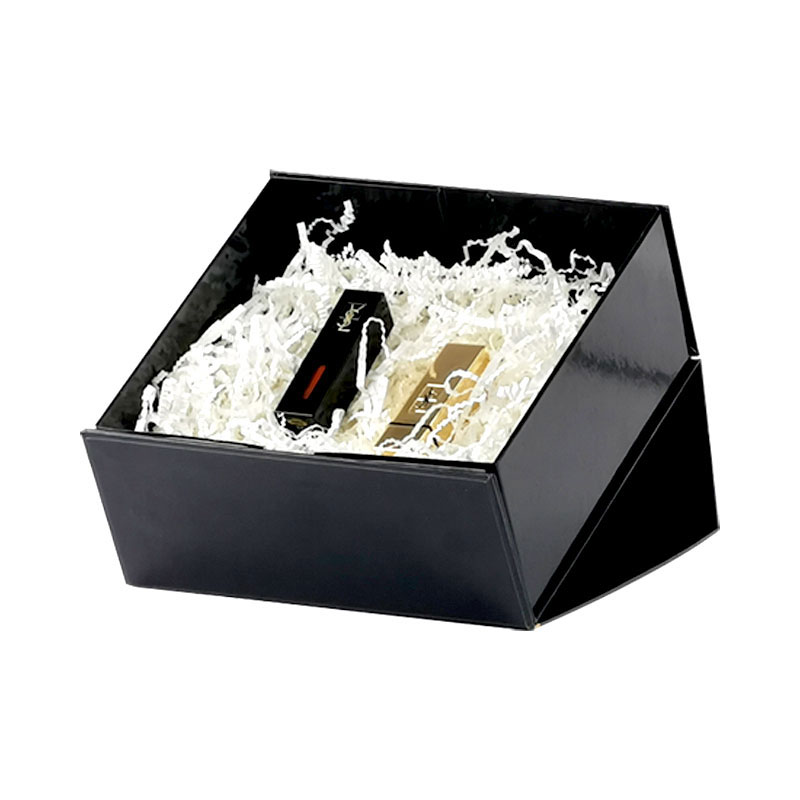 Foldable display gift box with paper filler inside