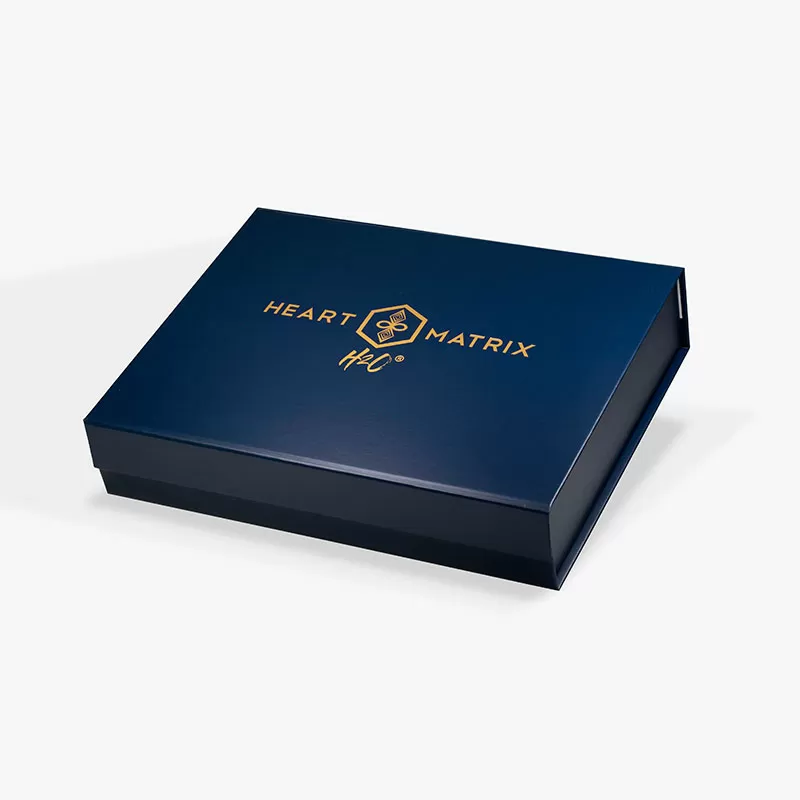 A3 Shallow Navy Blue Magnetic Gift Box - Geotobox
