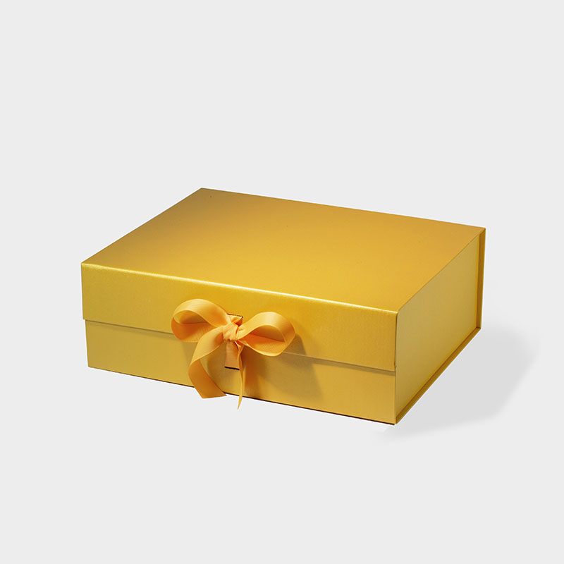 LOUIS VUITTON - Empty Gold Yellow Large Magnetic Storage Gift Box Ribbon  Tissue