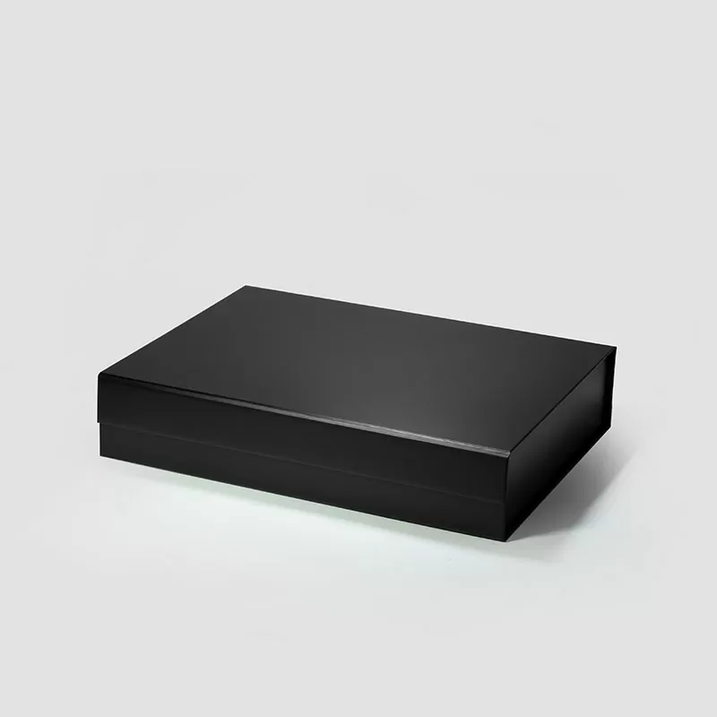 A4 Shallow Black Magnetic Gift Box