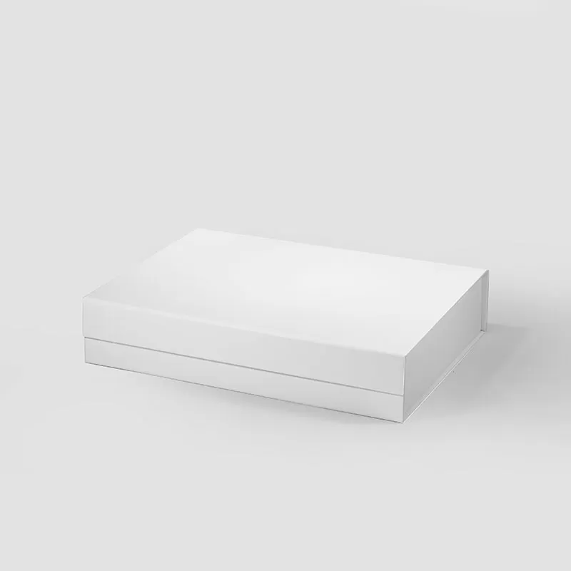 A4 Shallow White Magnetic Gift Box