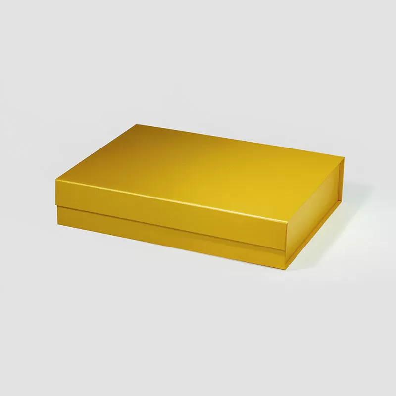 A4 Shallow Pearl Yellow Magnetic Gift Box