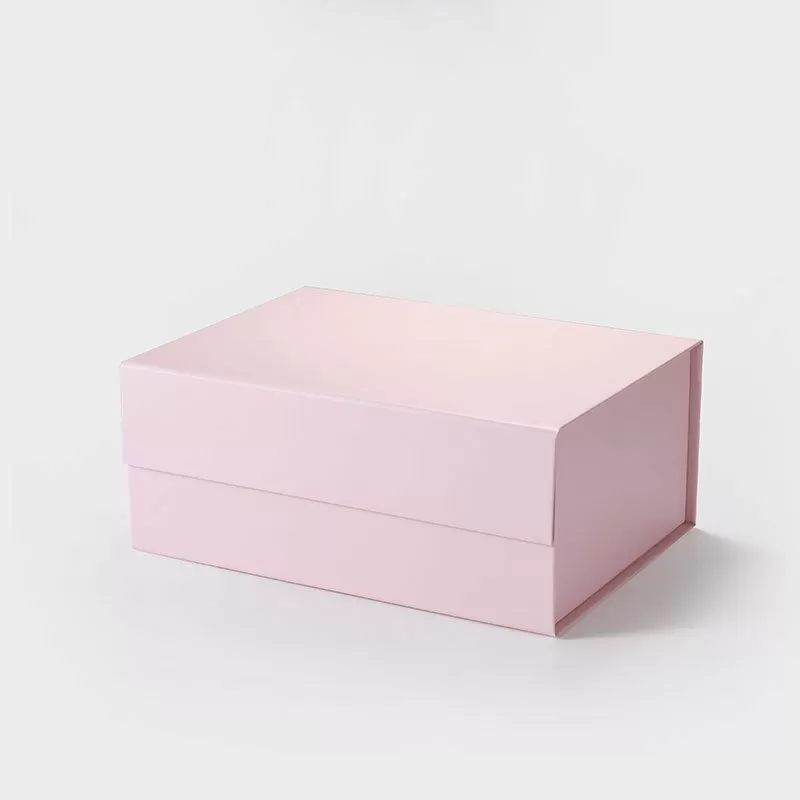 Pink A5 Square Gift Box with Clear Window and Ribbon - Geotobox