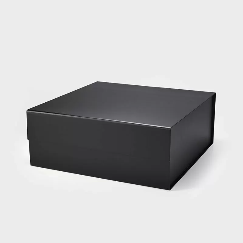 Large Square Black Magnetic Gift Box - Geotobox