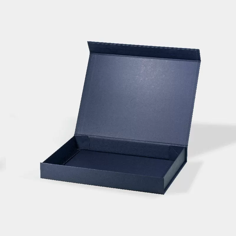Medium Shallow Navy Blue Magnetic Closure Gift Box