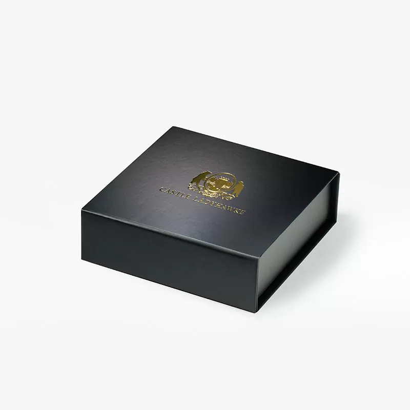 Small Black Foil Stamping Custom Logo Magnetic Gift Box - Geotobox