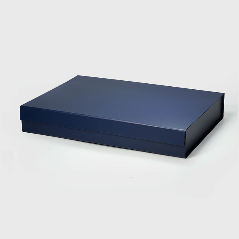 A3 Extra Shallow Navy Blue Magnetic Gift Box - Geotobox