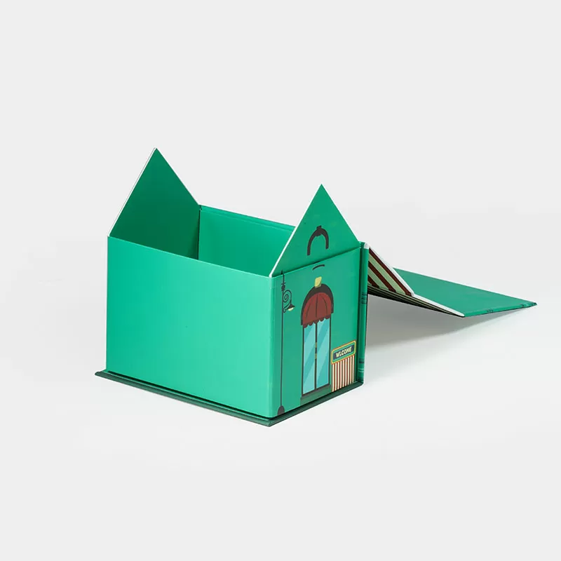 Novel Design Large Foldable Christmas House Shaped Gift Box