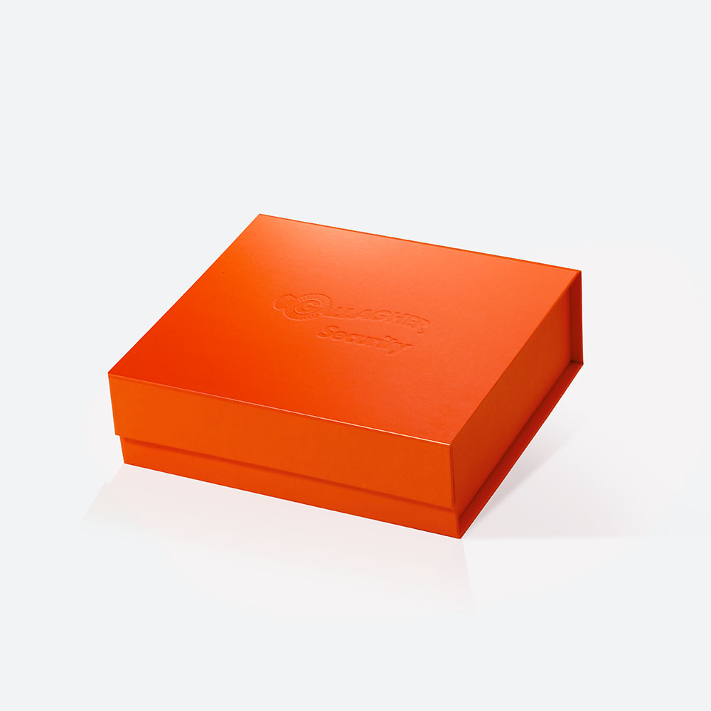 A6 Square Orange Magnetic Gift Box - Geotobox