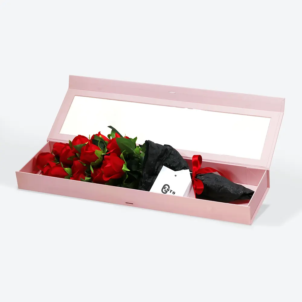 F4 Pink Magnetic Gift Box with Window