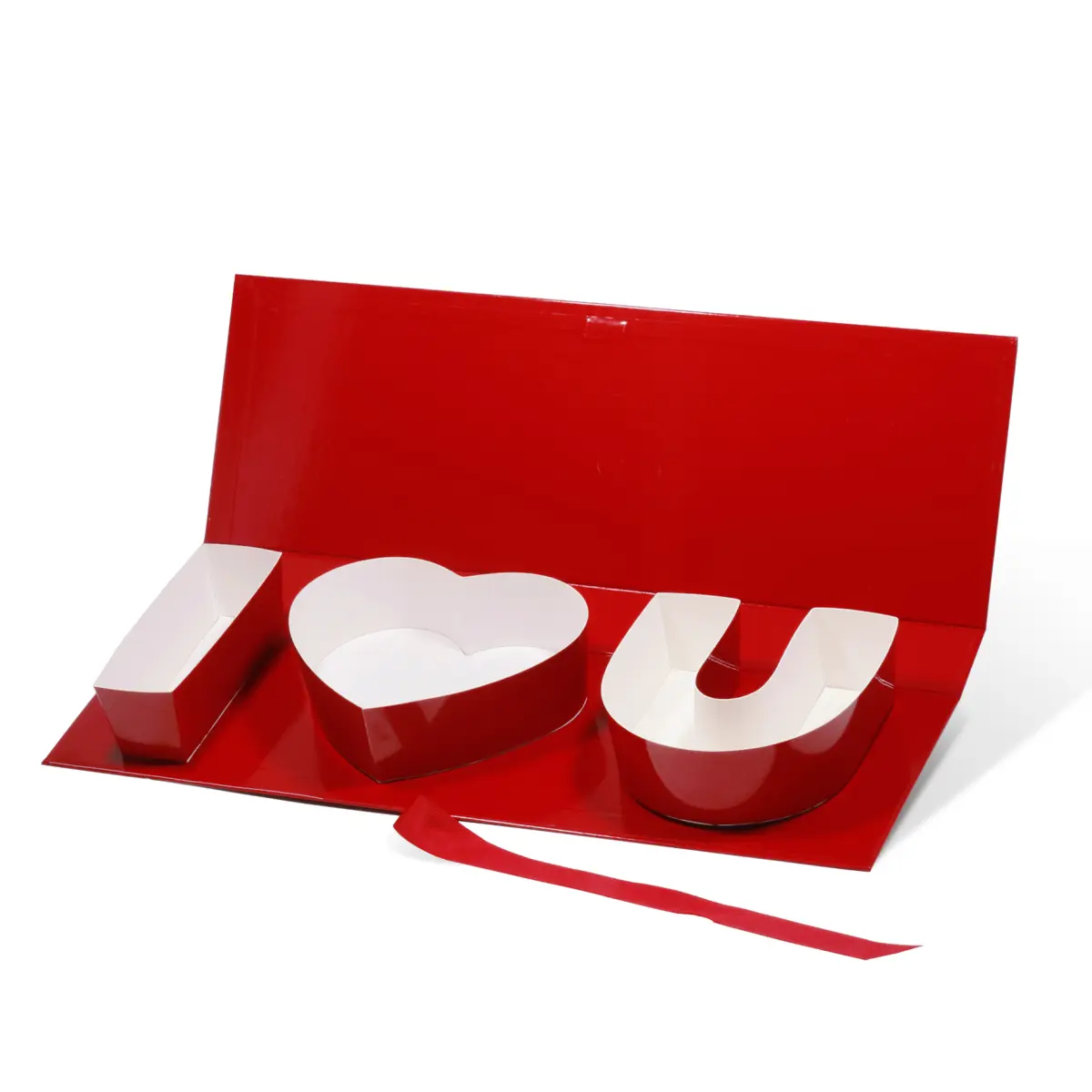 Red Big Heart Shaped Gift Box