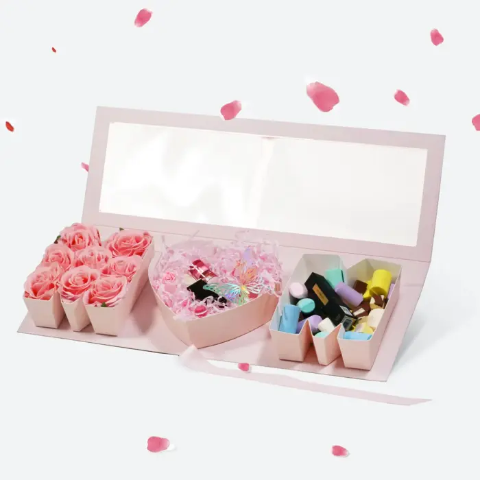 Pink Mother's Day Mom Gift Box with Clear Window - Geotobox