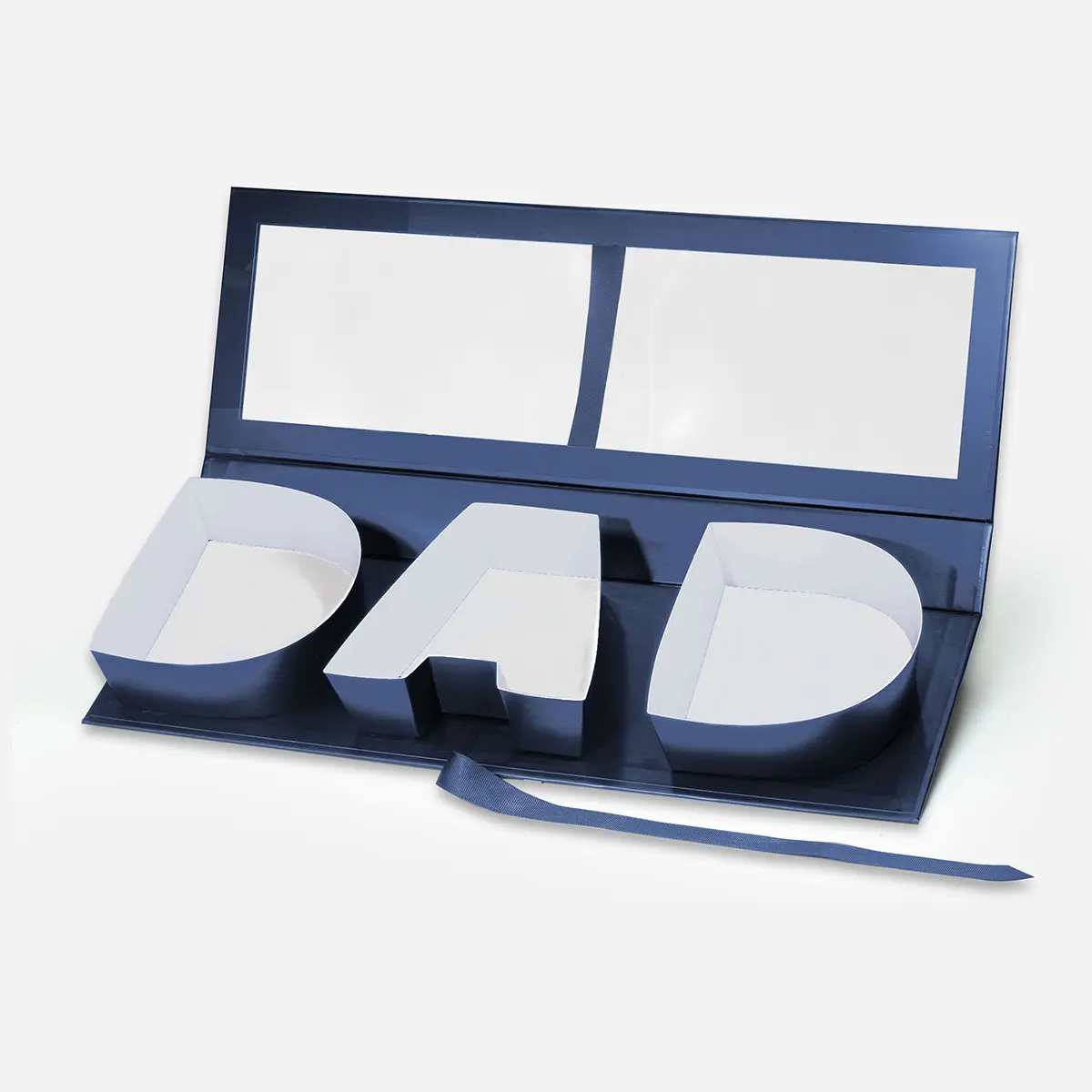 Navy Blue Father’s Day Dad Gift Box with Window