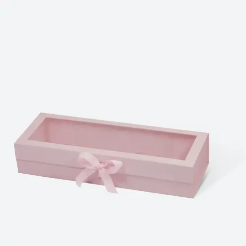 F3 Deep Pink Magnetic Gift Box with Ribbon and Window