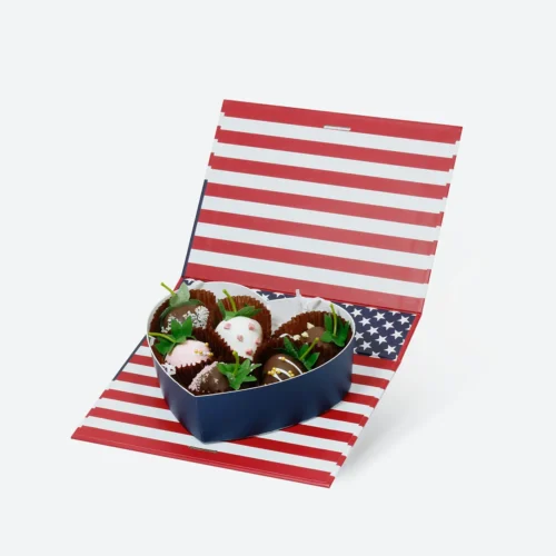 Independence Day Single Heart Letter Shaped Festival Gift Box