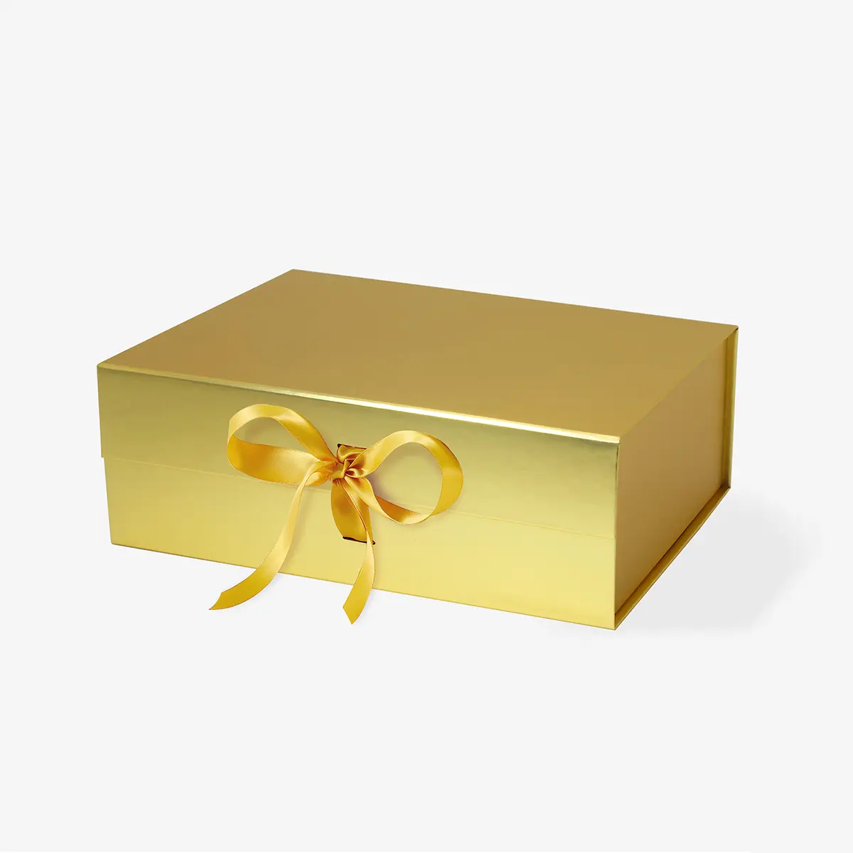 A4 Deep Gold Magnetic Gift Box with Ribbon