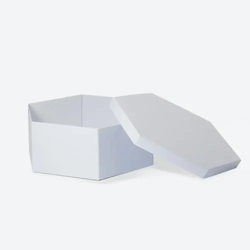 Medium White Hexagonal Shaped Gift Box